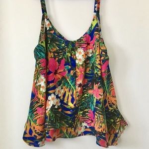 Paper Crane Floral Tank Top NWOT